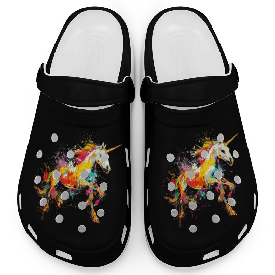 Unicorn Rainbow Animal Zoo Clogs