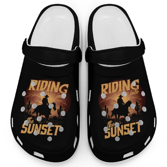 Cowboy Lifestyle Western Theme with Horses and Clogs