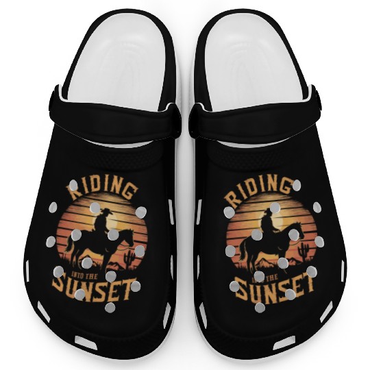 Cowboy Lifestyle Western Theme with Horses and Clogs