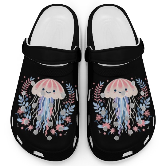 Floral Jellyfish Delight Clogs