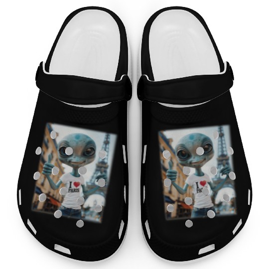 A Alien in Paris. I love Paris Clogs