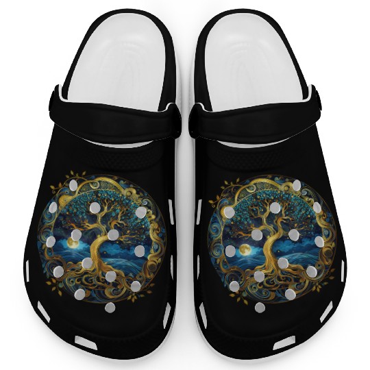 Irish Nordic Celtic Tree of Life Yggdrasil Clogs