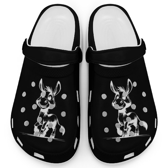 Kids Sketch Donkey Pencil Drawing Clogs