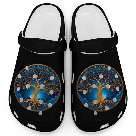Irish Nordic Celtic Tree of Life Yggdrasil Clogs