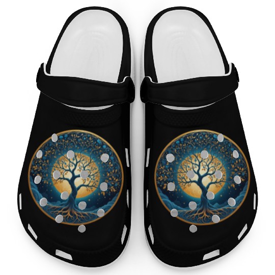 Irish Nordic Celtic Tree of Life Yggdrasil Clogs
