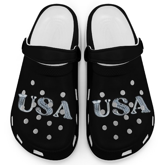USA National American Flag 4th Of July Clogs