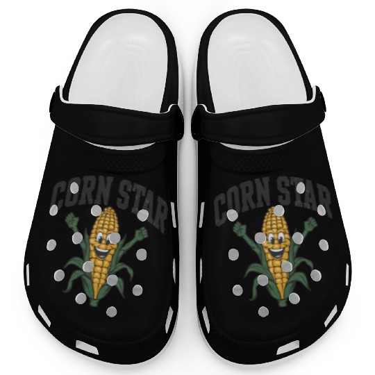 Funny Farm Food Clogs Corny Cob Farmer Corn Star