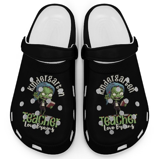 Kindergarten Teacher Loves Brains Clogs