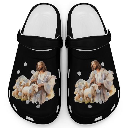 Lord Jesus Church Sheep Peace Clogs