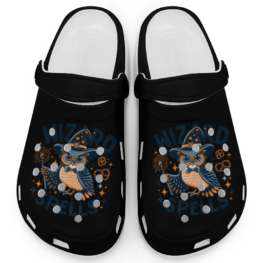 Wizard Owl Magical Pretzel Spells Clogs