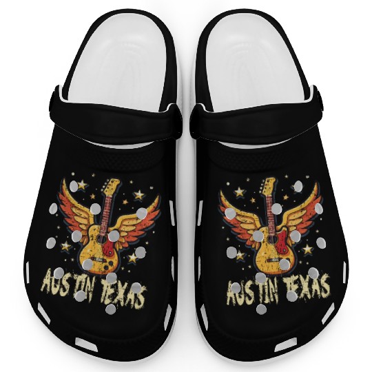 Gift For Guitar Player Rock & Roll Music Clogs
