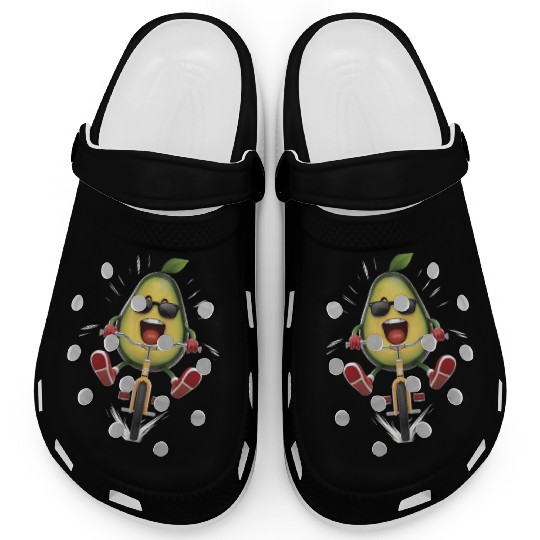 Avocado Cycling On Bike Realistic Clogs