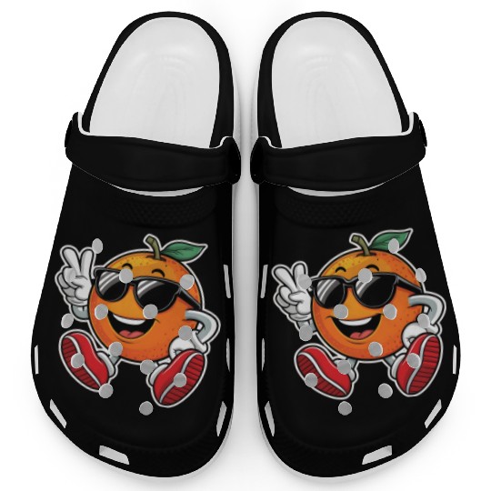 Funny Orange Fruit Relaxing Clogs