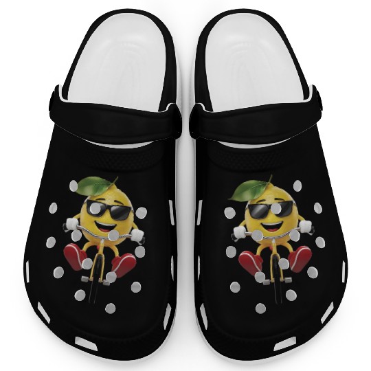 Lemon Cycling On Bike Realistic Clogs