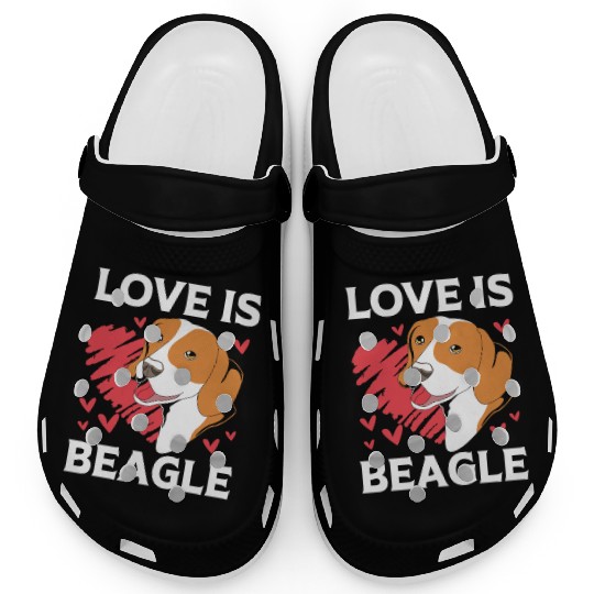 Beagle Dad Papa Dog I Love My Beagle Clogs