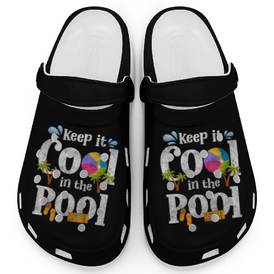 Pool Party Diving Vacation Swimming Trunks Clogs