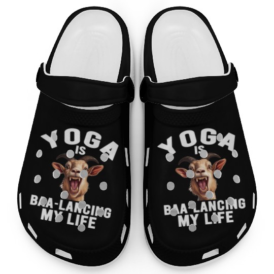 Goat Yoga Balancing My Life Clogs