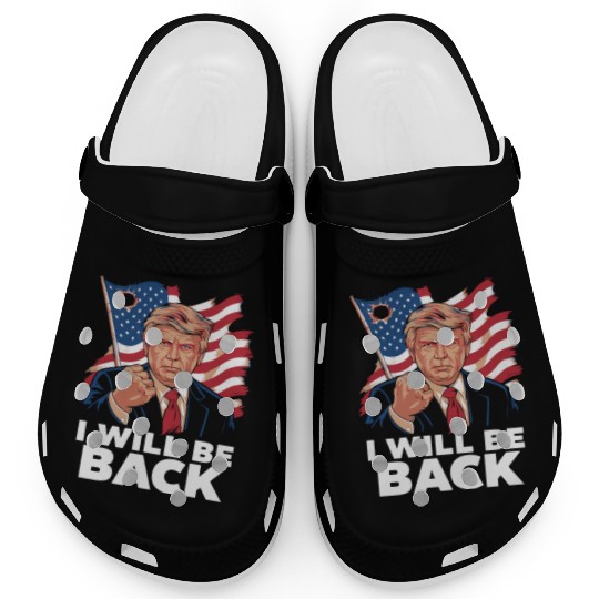 i will be back trump Clogs