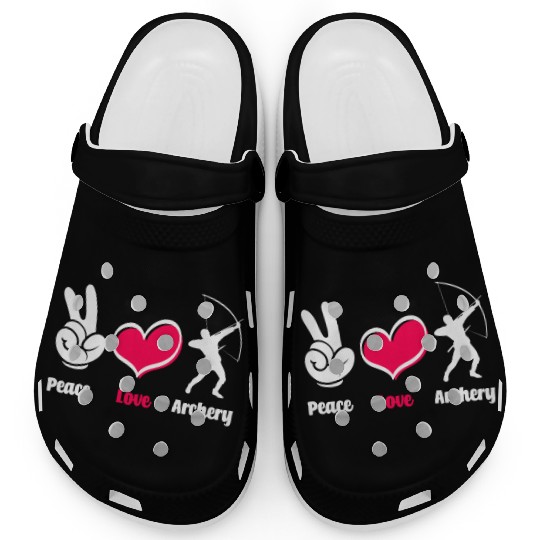 Bow Peace Love Archery Clogs