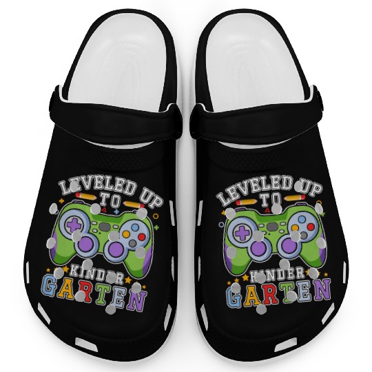 Leveled Up To Kindergarten Back To School Kids Clogs