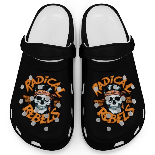 Skull Radical Rebels Embrace Your Edge Clogs