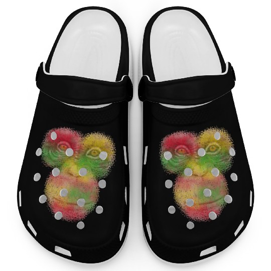 Colorful Retro Monkey Face Clogs - Funny Monkey