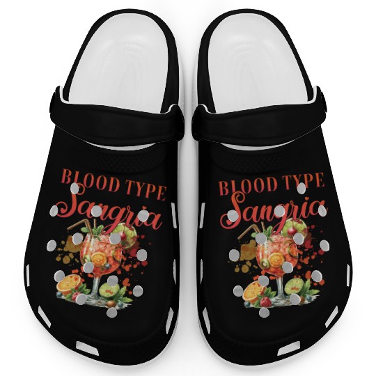 Cocktail Bartender Blood Type Sangria Clogs