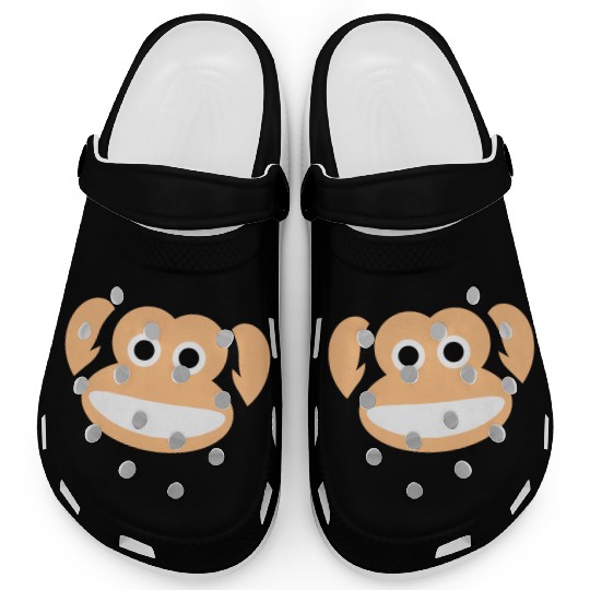 Cute Monkey Whole Face Ape Animal Primate Lover Clogs