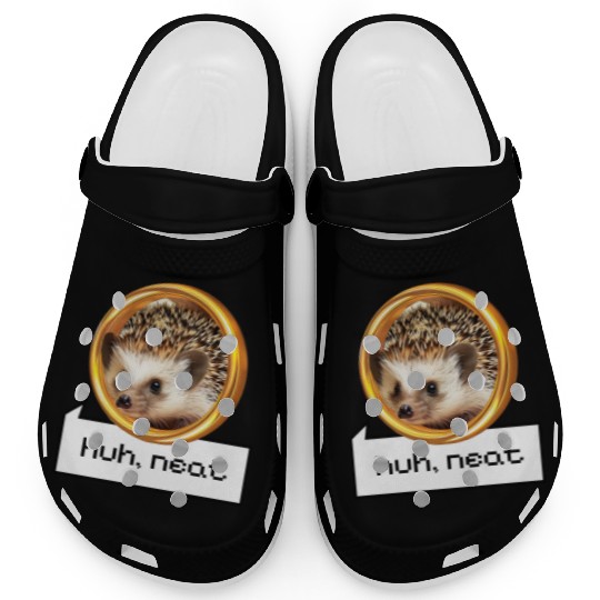 Huh, neat | Hedgehog on a golden ring Clogs