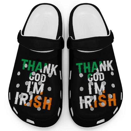 St Patricks Thank God Im Irish Premium Clogs