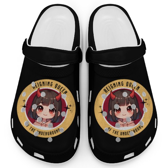Queen of underground mean girl cute kawaii design Clogs