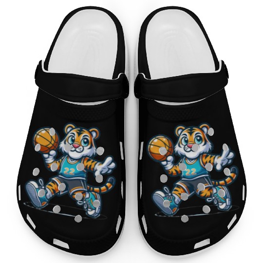 Cute Basketball Player Tiger Clogs