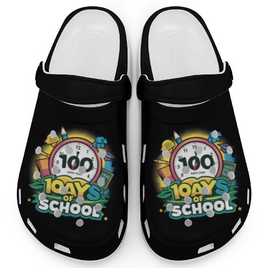 100 Days of School Clogs Design