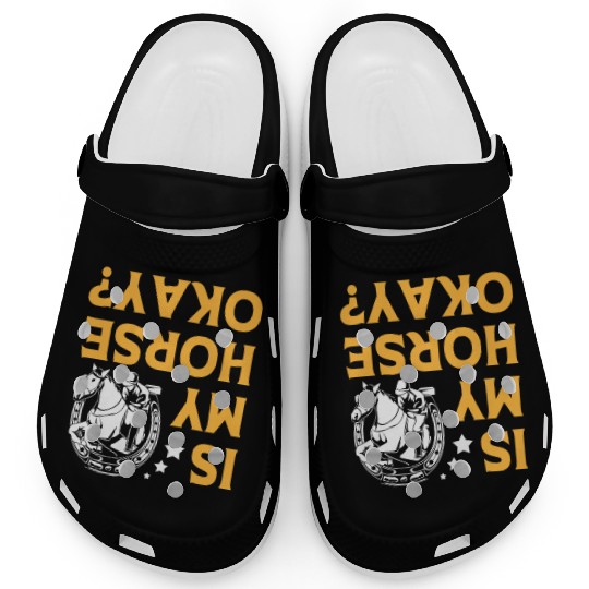 Is My Horse Okay Jockey Upside Down Horse Racing Clogs