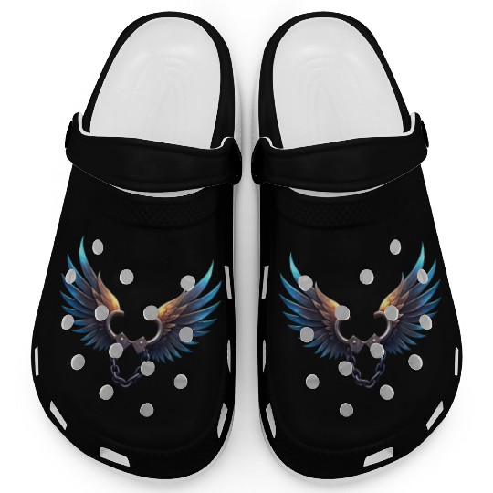 Handcuffs Flapping Their Wings To Freedom Clogs
