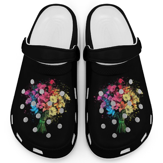 Flower Nature Art Graphic Clogs