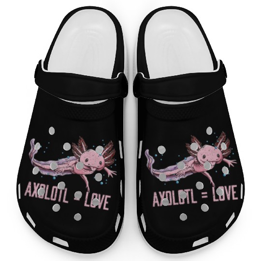 Axolotl Love Salamander Animal Lover Amphibians Pe Clogs