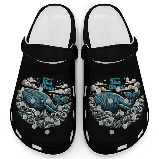 Amazing Blue Whale Clogs