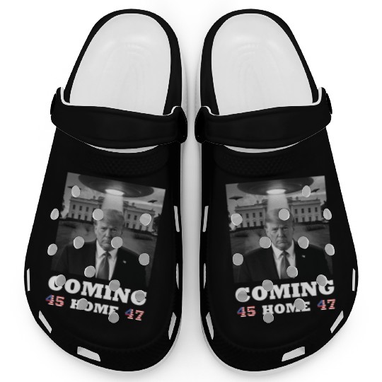 Trump Coming Home with UFOs over the White House Clogs