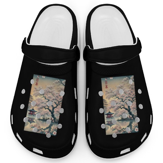 Japan church flowers art design Clogs