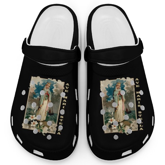 Ave Maria Schubert Latin Mass Blessed Mother Mary Clogs