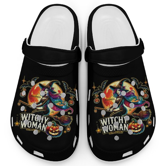 Couple Halloween Husband Witchy Woman Halloween Clogs