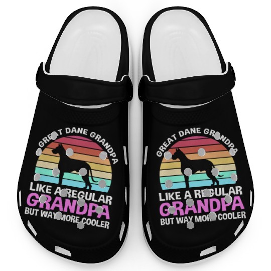Dog Lover Great Dane Grandpa Way More Cooler Clogs