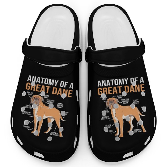 Funny Dog Owner Anatomy Of A Great Dane Clogs