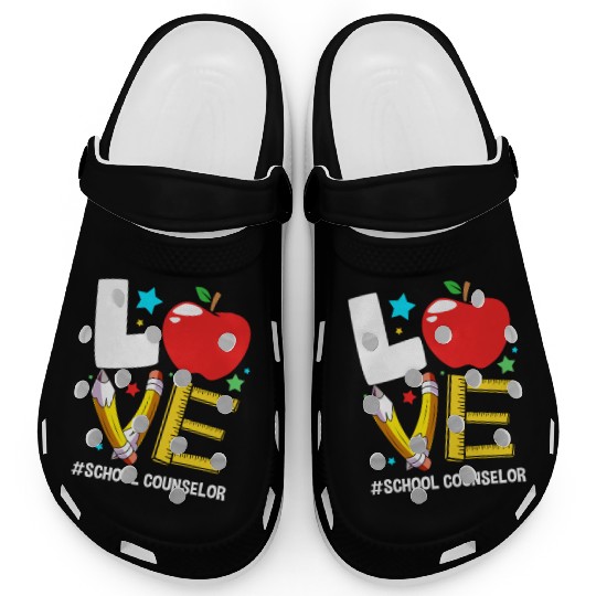 Funny Back To School Love School Counselor Clogs