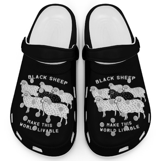 Black sheep make this world livable Clogs