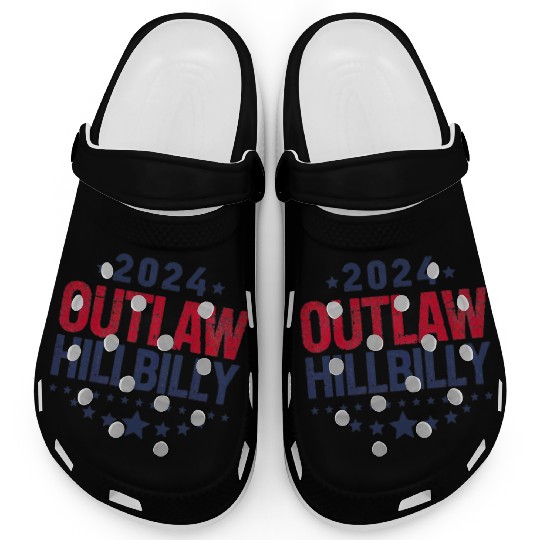 Trump Vance 2024 Outlaw Hillbilly US Flag Clogs
