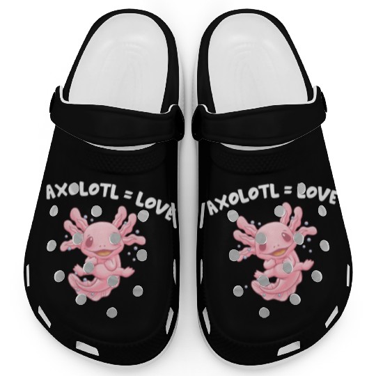 Axolotl Love Salamander Animal Lover Amphibians Pe Clogs