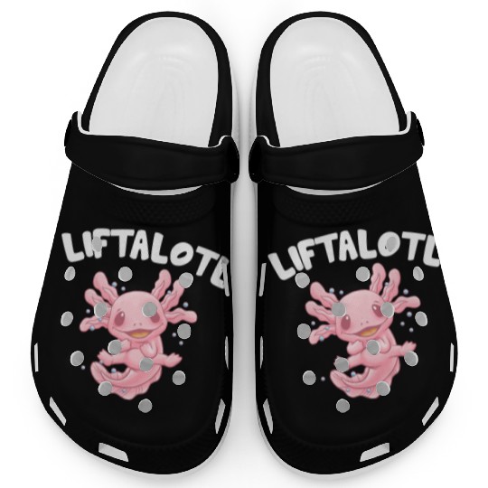 Liftalotl Workout Axolotl Gym Salamander Funny Wei Clogs