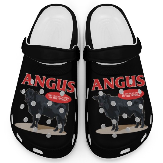 Angus The Coolest Cattle Black Angus Cow Clogs